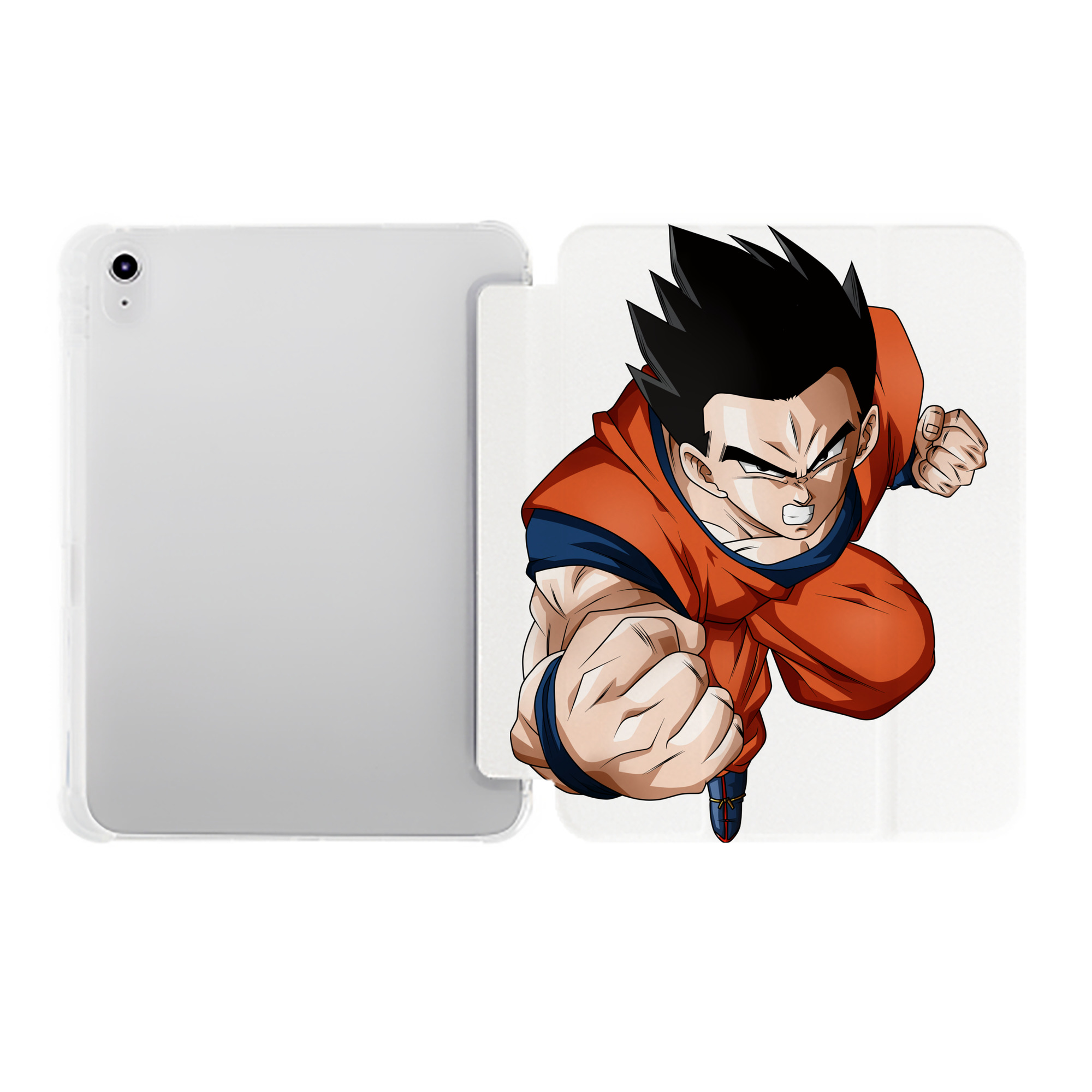 （画像用） ドラゴンボール 孫 悟飯（そんごはん）DRAGON BALL Son Gohan IPad ケース ペン収納付き 三つ折りスタンド PUレザー×シリコン 対応機種9.5/10.5/10.9インチ